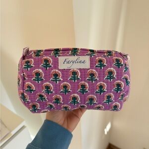 Farylina Purple Floral Cosmetic Pouch